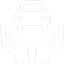 Icon Auto auf Händen getragen
